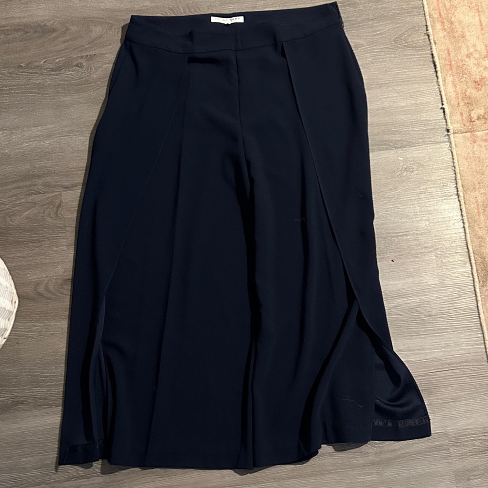 Trina Turk Navy Midi Skirt